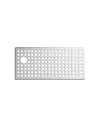 Fellow Series 1 Drip Tray Cover: rectangular metal with evenly spaced holes and one large hole.