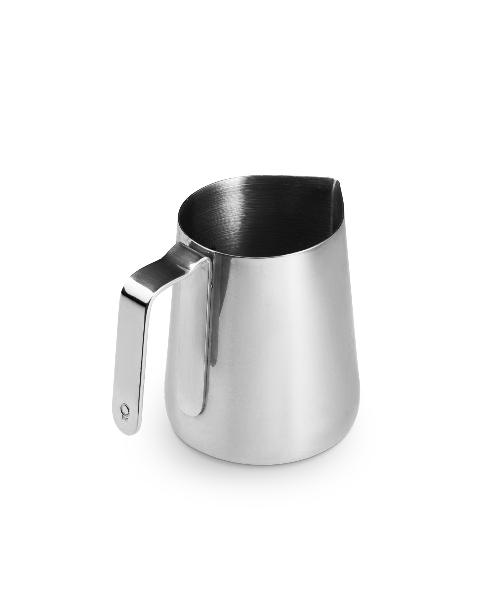 Fellow Series 1 Stainless Steel Steaming Pitcher with handle on a white background.