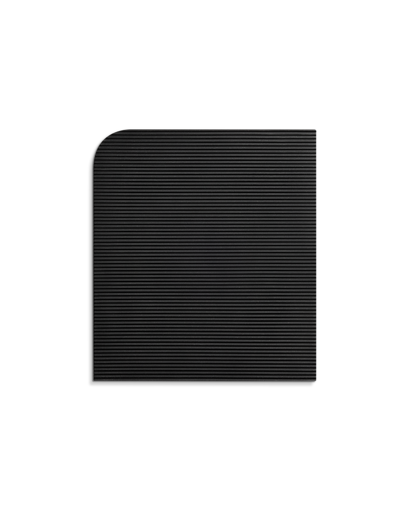 Black, ribbed square Series 1 Storage Pad—Fellow replacement rubber top for cup holder.