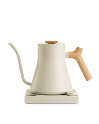 Fellow Stagg EKG Electric Kettle: fast-heating, matte, long spout, with wooden handle. - media thumbnail