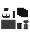 Fellow Complete Espresso Bundle: cups, napkins, tray, canister & accessories for black coffee.