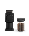The Fellow Grind It Kit: a black coffee grinder with an airtight container for fresh beans.
