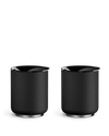 Fellow The Picnic Tumbler Set: two matte black wine tumblers on a white background.