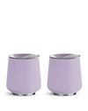 Two Peri Twinkle round steel wine tumblers from Fellow’s Picnic Set shown on a white background.