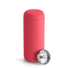 A Fellow Choose Your Carter bottle in Coral Crush with a silver lid on a white background.