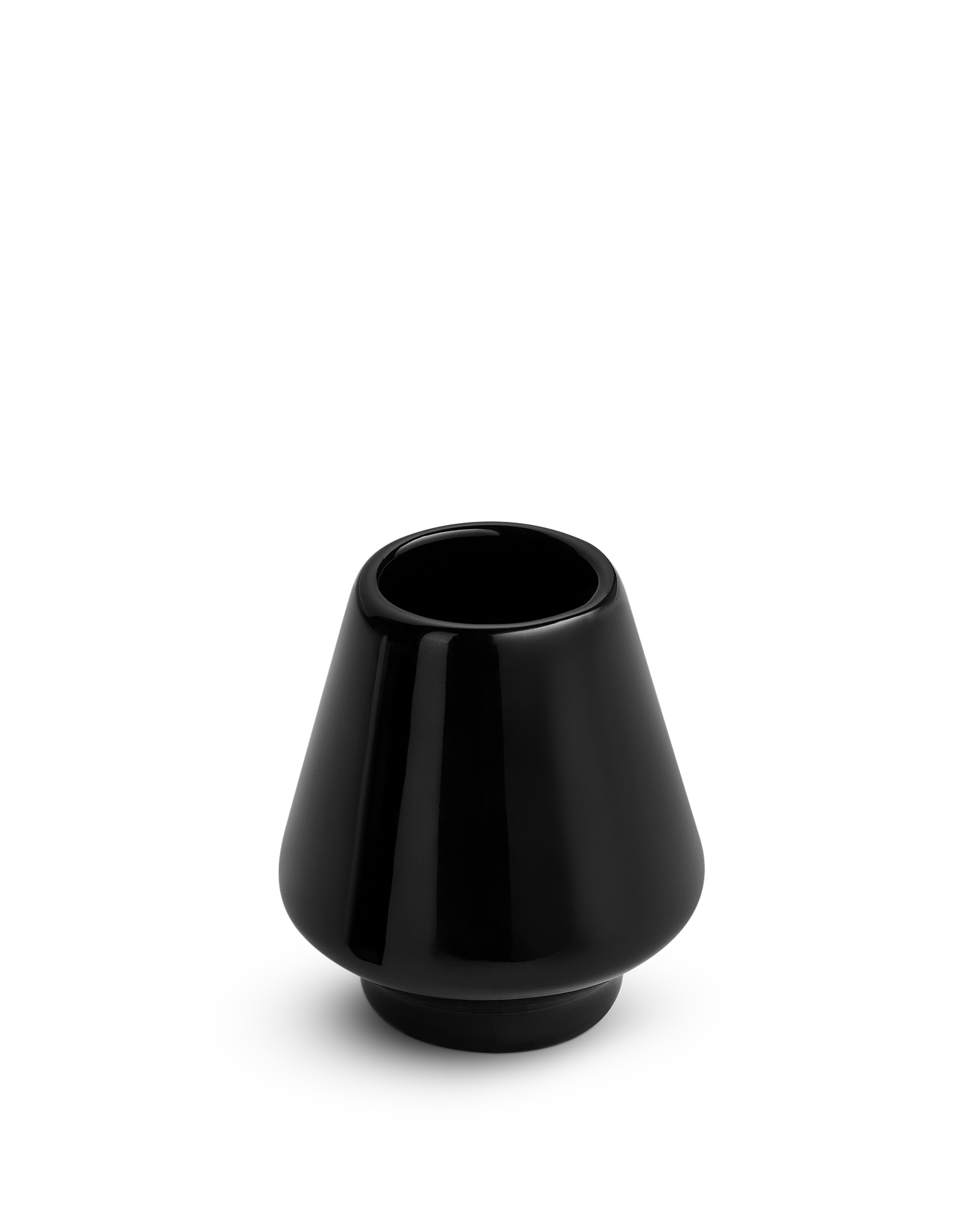 Matte black Fellow Matcha Set Whisk Holder with wide base and rounded opening.