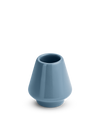 Fellow Matcha Set Whisk Holder in hazy blue, conical ceramic shape on white background.