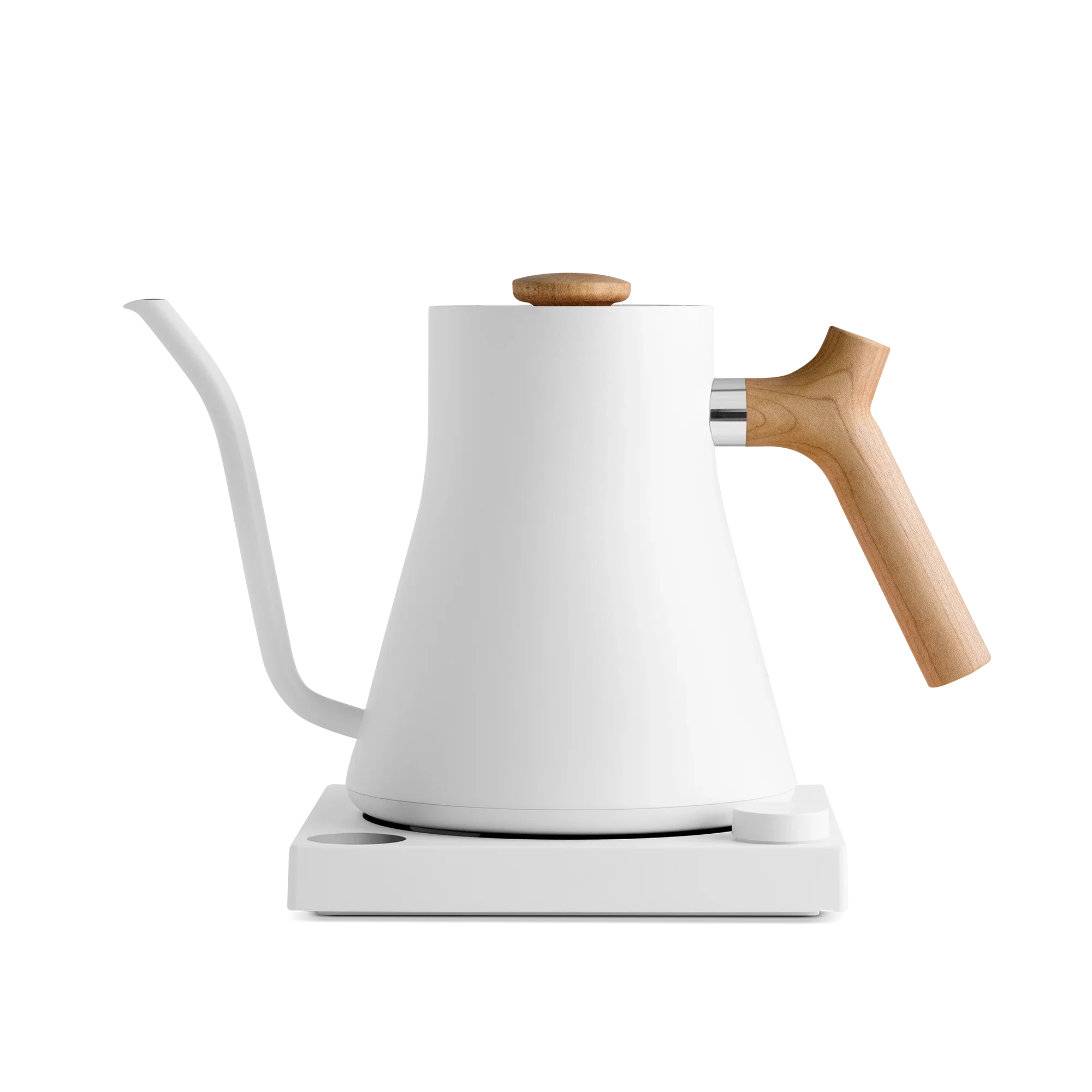 Rebrew Stagg EKG Electric Kettle - Rebrew Stagg EKG Electric Kettle - Matte White + Maple | Fellow