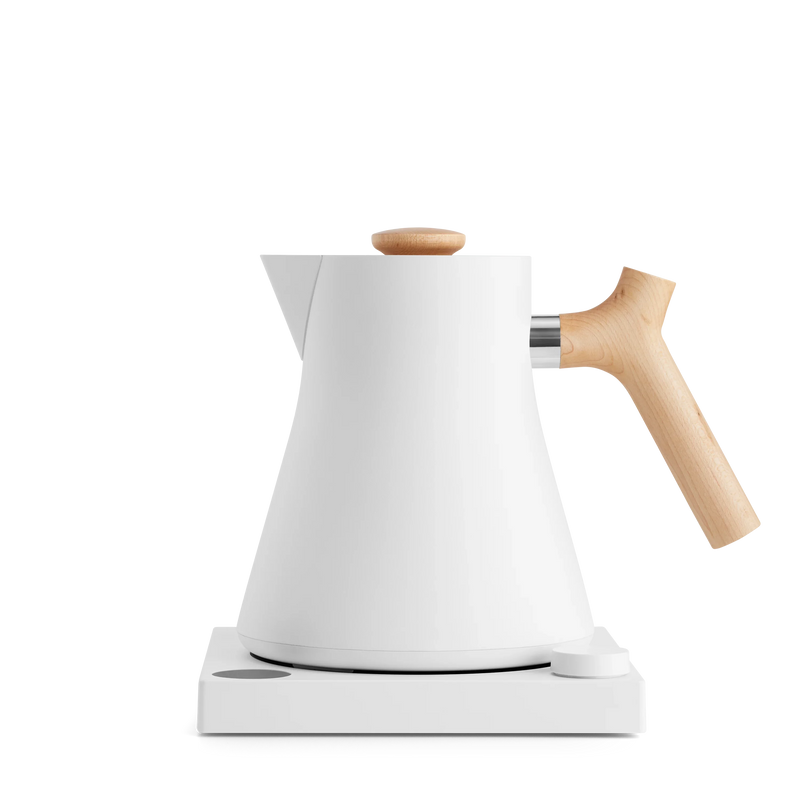 Rebrew Corvo EKG Electric Kettle - Rebrew Corvo EKG Electric Kettle - Matte White + Maple | Fellow