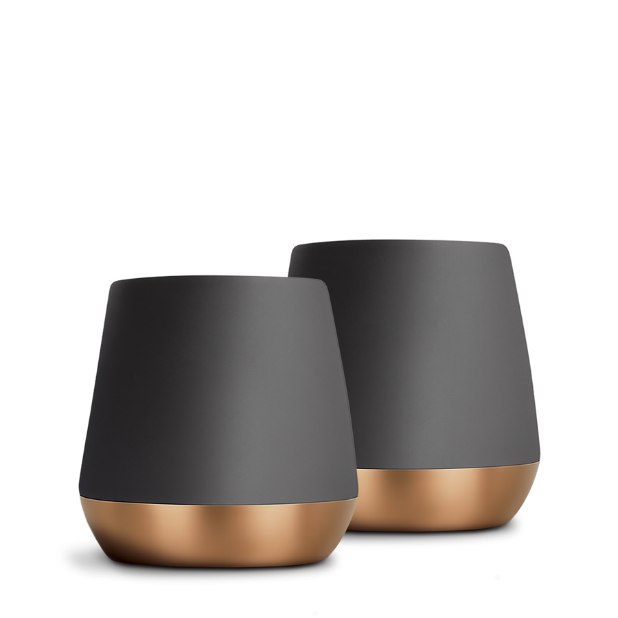 Joey Double Wall Ceramic Mugs-Matte Black-8 oz-Set of 2-Fellow - media